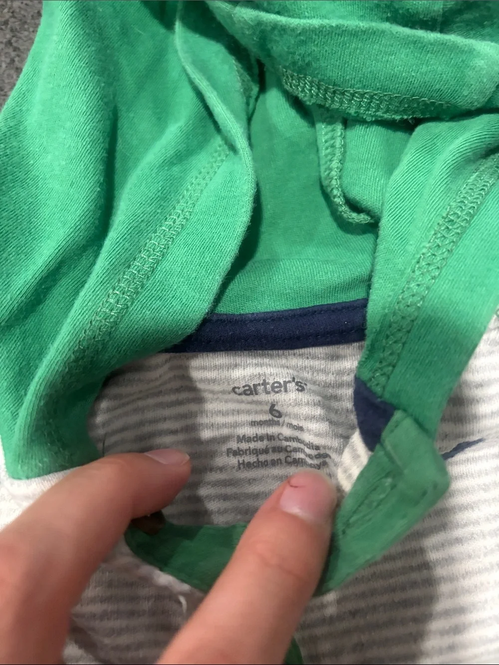 Carters white grey